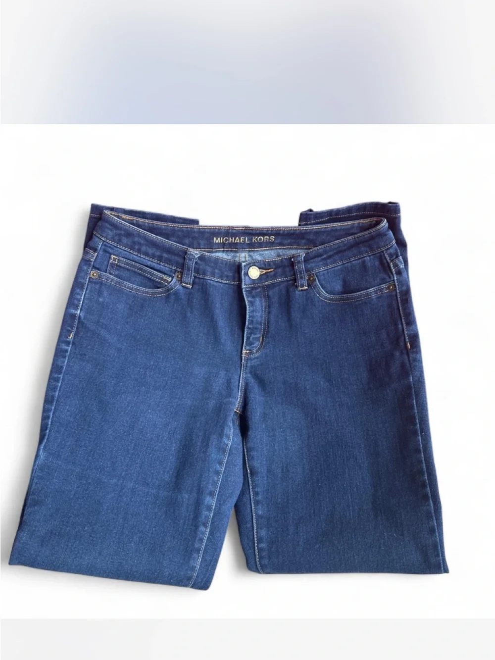 Michael Kors Straight-Leg Dark Indigo Jeans
